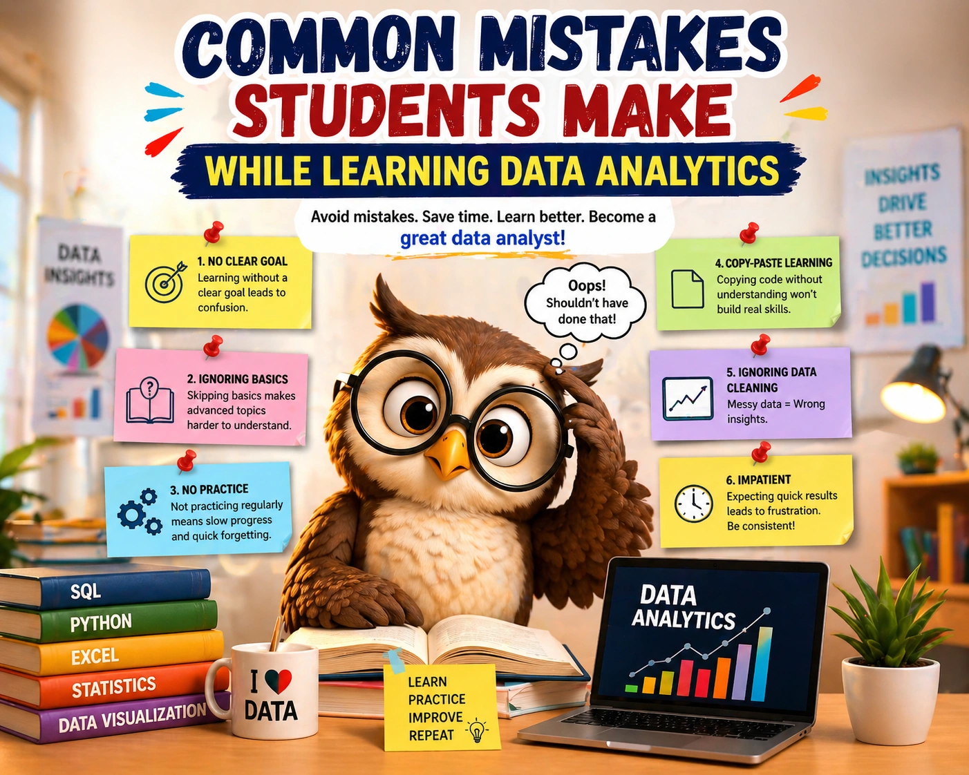 Common Mistakes Students Make While Learning Data Analytics